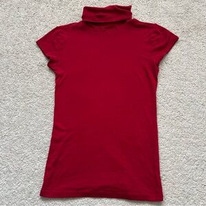 Red Turtleneck Short Sleeve
